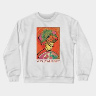 Young Girl with a Flowered Hat by Alexej von Jawlensky Crewneck Sweatshirt